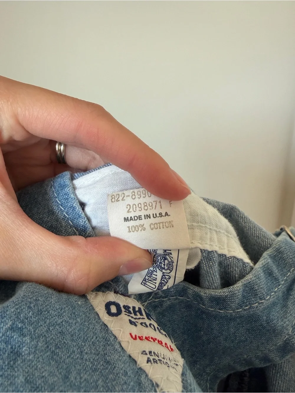 Vintage Oshkosh denim overalls 6-9 mo